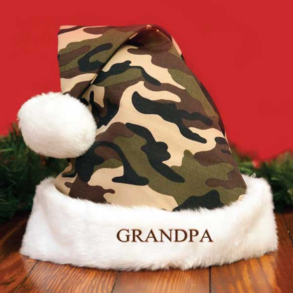 Dad Camo Santa Hat