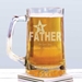 #1 Dad Personalized Glass Beer Mug - PGS228561