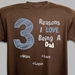 Reasons I Love Being a Dad Personalized T-Shirt - PGS39351X