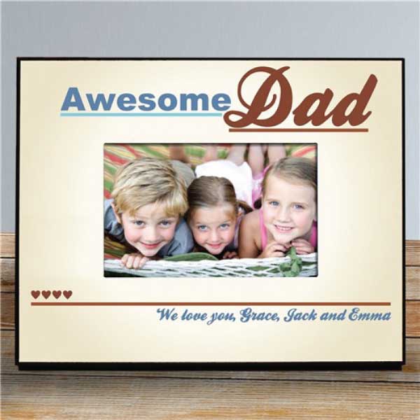 Awesome Dad Personalized Printed Picture Frame 