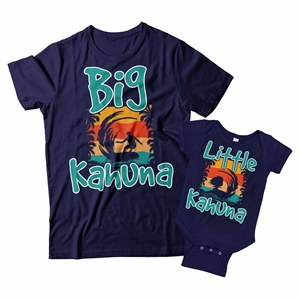 Big Kahuna and Little Kahuna Matching Dad and Child Shirts 