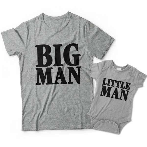 Big Man and Little Man Matching Dad and Son Shirts 
