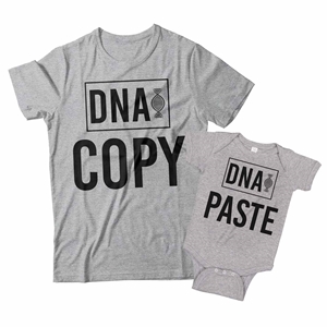 DNA Copy and Paste Matching Dad and Baby Shirts 