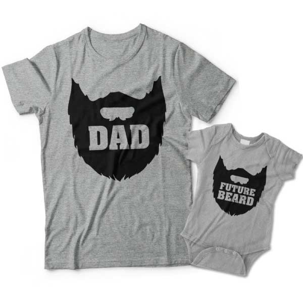 Dad Beard and Future Beard Matching Dad and Son Shirts 