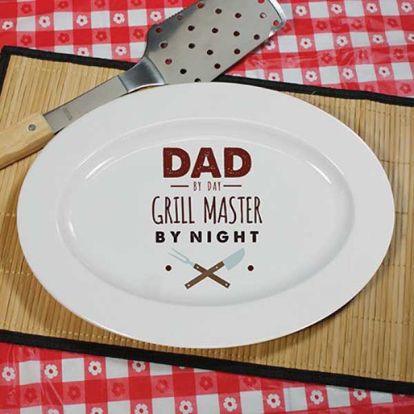Dad By Day Grill Master By Night BBQ Platter 