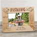 Dad & Child Fishing Engraved Wood Picture Frame - PGS94472X
