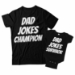 Dad Jokes Champion and Dad Jokes Survivor Matching Father and Child Shirts - DDS1017-1018