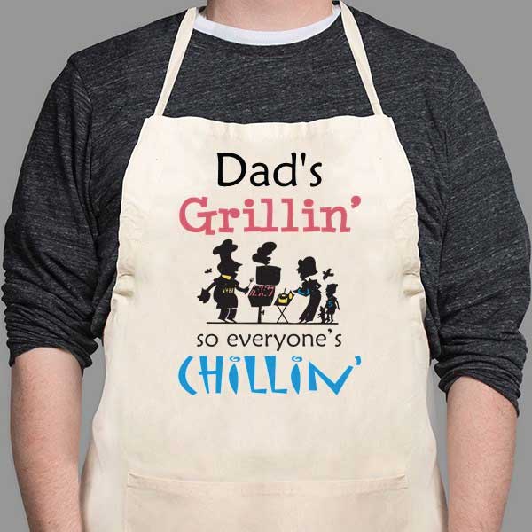 Dads Grillin So Everyones Chillin Apron 