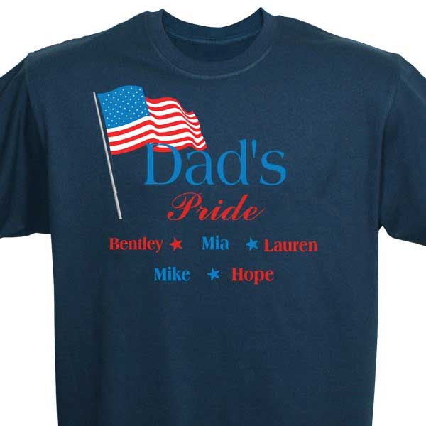 Dads USA Pride Personalized T-Shirt 