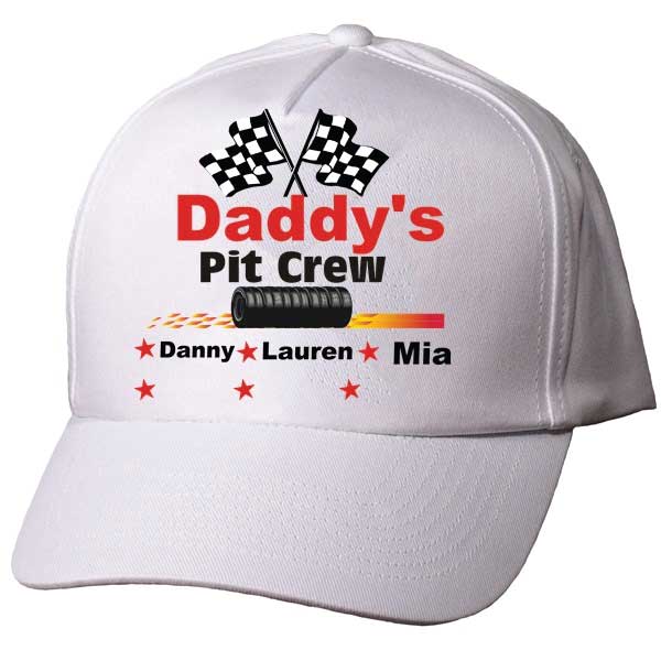Daddys Pit Crew Personalized Hat 