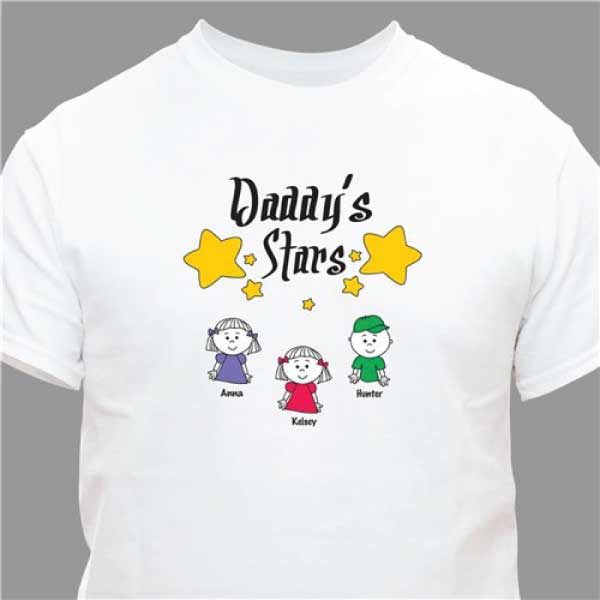 Daddys Stars Personalized T-Shirt 