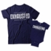 Exhausted and Exhausting Matching Dad and Baby Shirts - DDS1025-1026