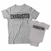 Exhausted and Exhausting Matching Dad and Baby Shirts - DDS1025-1026