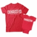 Exhausted and Exhausting Matching Dad and Baby Shirts - DDS1025-1026