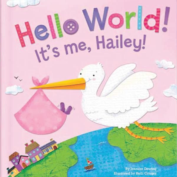 Hello World! For Girls Personalized Board Book 