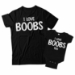 I Love Boobs and I Love Boobs Too Matching Dad and Baby Shirts - DDS1033-1034