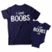 I Love Boobs and I Love Boobs Too Matching Dad and Baby Shirts - DDS1033-1034