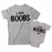 I Love Boobs and I Love Boobs Too Matching Dad and Baby Shirts - DDS1033-1034