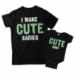 I Make Cute Babies and Cute Baby Matching Dad and Baby Shirts - DDS1037-1038