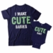 I Make Cute Babies and Cute Baby Matching Dad and Baby Shirts - DDS1037-1038