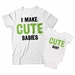 I Make Cute Babies and Cute Baby Matching Dad and Baby Shirts - DDS1037-1038