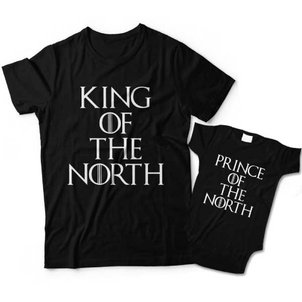 King of the North and Prince of the North Dad and Son Matching Shirts 