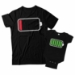 Low Battery and Battery Full Matching Dad and Baby Shirts - DDS1039-1040