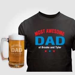 Most Awesome Dad Personalized Gift Set 
