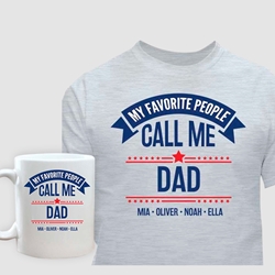 My Favorite People Call Me Dad Personalized Gift Set 