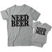 Need Beer and Need Milk Matching Father and Child Shirts - DAL1355-1356
