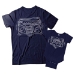 Radio Boom Box and Cassette Tape Matching Dad and Child Shirts - DDS1009-1010