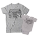Radio Boom Box and Cassette Tape Matching Dad and Child Shirts - DDS1009-1010