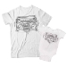 Radio Boom Box and Cassette Tape Matching Dad and Child Shirts - DDS1009-1010