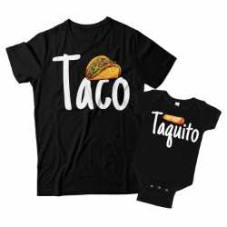 Taco and Taquito Matching Dad and Child Shirts 