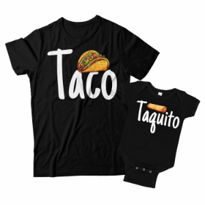 Taco and Taquito Matching Dad and Child Shirts 