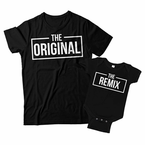 The Original and The Remix Matching Dad and Child Shirts 