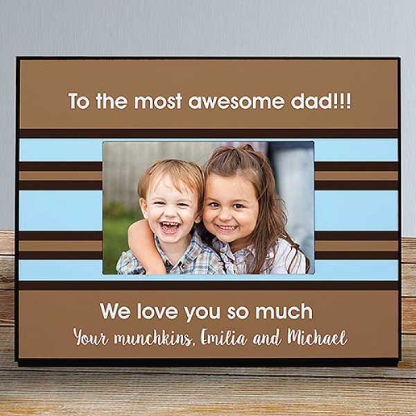 To The Most Awesome Dad Custom Message Printed Frame 