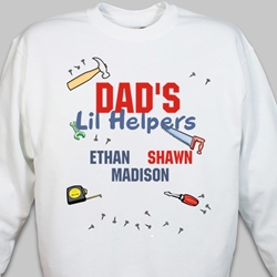Dads Lil Helpers Personalized Sweatshirt 